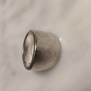 Vintage Rare Silpada Sterling Silver Textured Cigar Band - size 10